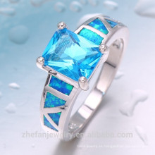 Anillo de plata de la manera 2018 de la moda con el anillo perfecto de la joyería del diseño de la piedra azul